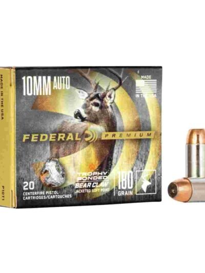 Federal Premium Vital-Shok Handgun Ammunition 10mm Auto 180 gr JSP 1275 fps 20