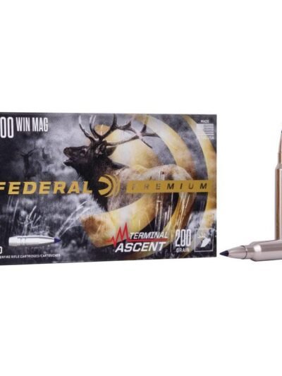 Federal Terminal Ascent Rifle Ammunition 300 Win Mag 175gr PT 3030 fps 20/ct