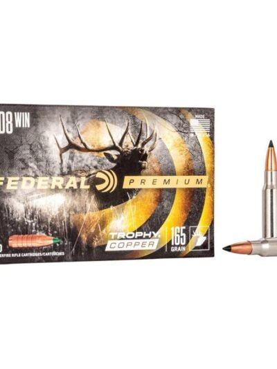 Federal Premium Trophy Copper Rifle Ammunition .308 Win 165 gr TC 2700 fps 20/ct