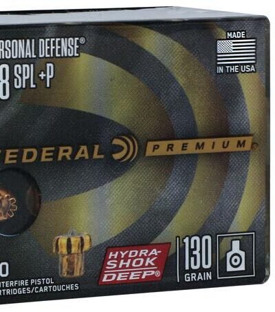 Federal Personal Defense Hydra-Shok Deep .38 Spl +P 130gr JHP 900 fps 20/ct