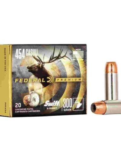 Federal Premium Vital-Shok Handgun Ammunition .454 Casull 300 gr SAF 1520 fps 20/box