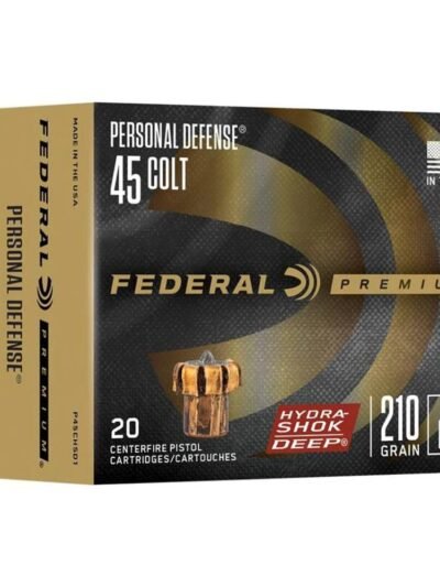 Federal Hydra-Shok Deep Handgun Ammunition .45 Colt 210 gr JHP 913 fps 20/ct