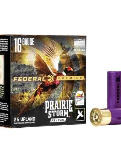 FEDERAL PREMIUM PRAIRIE STORM 16GA 2 3/4" 1-1/8OZ 5 SHOT FS LEAD AMMO 25RD