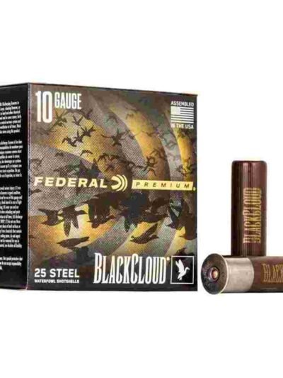 Federal Premium Black Cloud FS Steel Shotshell 10ga 3-1/2 1-5/8oz 1375 fps #2 25rds