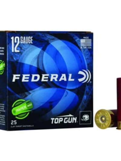 FEDERAL TOP GUN 12 GA 2 3/4 IN 1 1/8OZ 1200 FPS 8 PAPER WAD SS AMMO 25RD