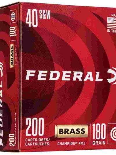 Federal Champion Training Handgn Ammunition .40 S&W 115gr FMJ 1000 fps 200/ct