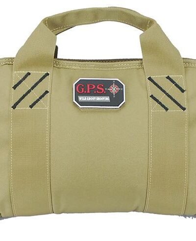 G-Outdoors Double Pistol Case with Magazine Storage & Dump Cup-Tan