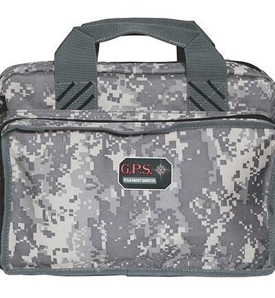 G-Outdoors Quad Pistol Range Bag with Magazine Storage & Dump Cups-Fall Camo