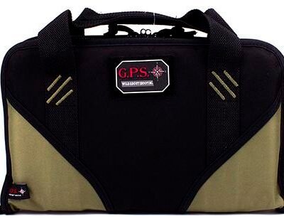 G-Outdoors Large Memory Foam Case with Magazine Back Pockets- Green/Black