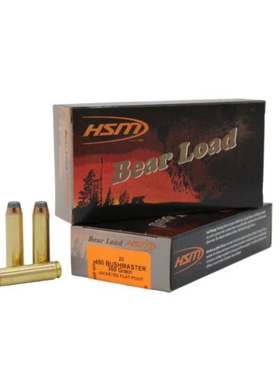 HSM Bear Load Rifle Ammunition 450 Bushmaster 300gr JSP 1950 fps 20/ct