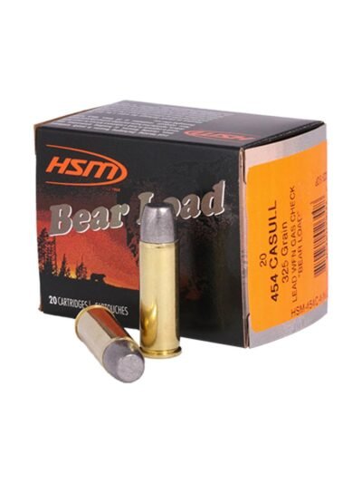 HSM Bear Load Hard Cast Handgun Ammunition .454 Casull 325gr WFN 1330 fps 20/ct