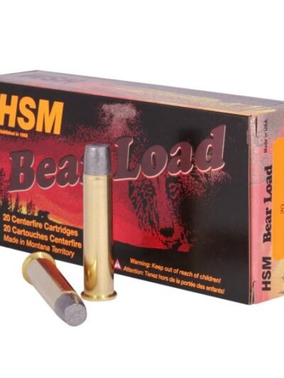 HSM Bear Load Hard Cast Handgun Ammunition 45-70 Govt 430gr RNFP Gas Check 1801 fps 20/ct
