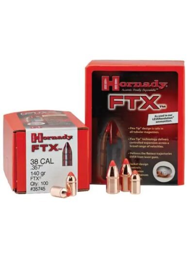 Hornady FTX Handgun Bullets .38 cal .357 Mag .357" 140 gr FTX 100/ct