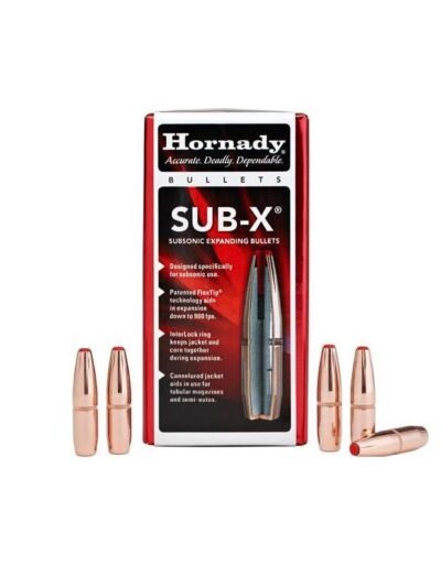 Hornady Sub-X Subsonic Expanding Bullets 45 Cal .452 395 gr Sub-X 50/ct