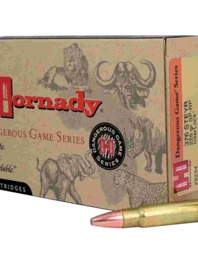 Hornady Dangerous Game Series Rifle Ammunition .376 Steyr 225 gr SP 2600 fps - 20/box