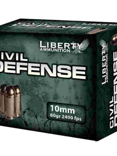 Liberty Civil Defense Handgun Ammunition 10mm Auto 60 gr SCHP 2400 fps 20/ct