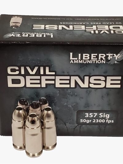 Civil Defense .357 SIG 50GR Copper Mono Frag HP Lead Free 20RD