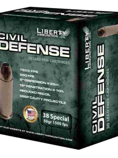 Liberty Civil Defense Handgun Ammunition .38 Spl 50 gr SCHP 1500 fps 20/ct