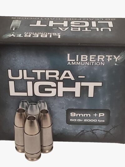 Liberty Ammunition Ultra-Light Ammunition 9mm +P 50 gr. Copper Mono.Frag HP 20/ct