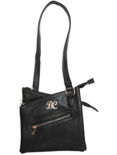 Bulldog Cross Body Style Conceal Carry Purse W/ Holster - Small Black