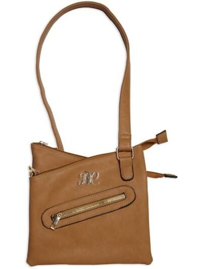 Bulldog Cross Body Style Conceal Carry Purse W/ Holster - Small Tan