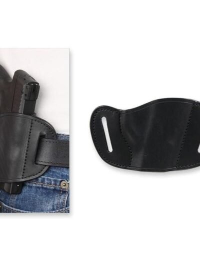 Bulldog Molded Leather Belt Slide Holster for Most Small Frame Revolvers with 2-4" Barrels Black RH