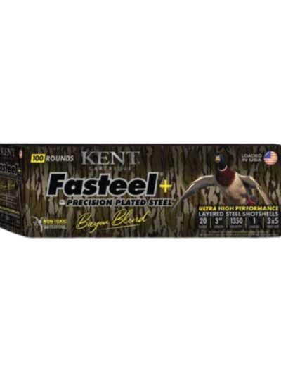 Kent Fasteel+ Precision Plated Steel Bayou Blend Shotshells 20ga 3" 1oz 1350 fps #3 & #5 100/ct