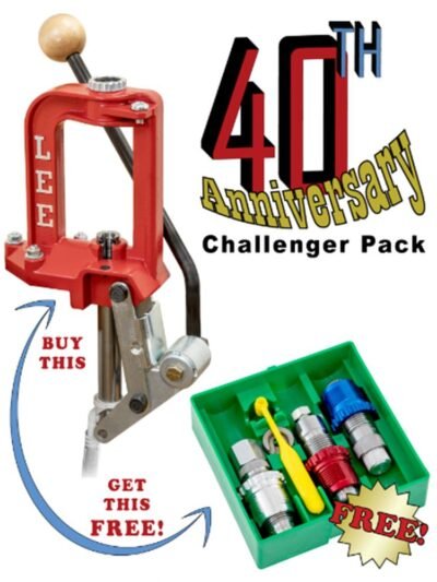 Lee Challenger III Single Stage Press 40th Anniversary Pack with Breech Carb 3-Die Set 9mm Luger