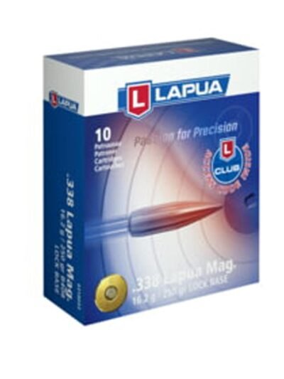 Lapua Rifle Ammo  338  Magnum 250gr Lock Base FMJBT bx/10