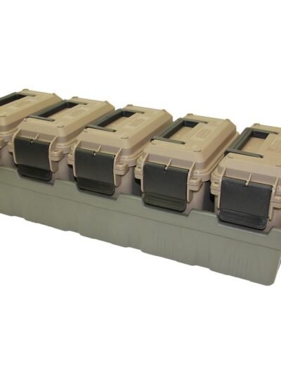 MTM 5-CAN Ammo Crate Mini FDE Cans Army Green Tray