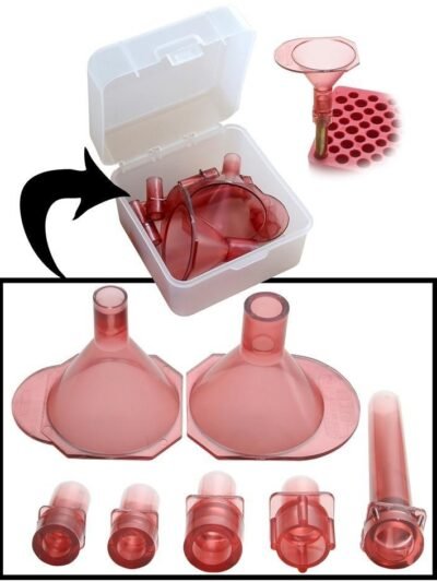MTM Universal Powder Funnel Kit 17 to 500 S&W Clear Red