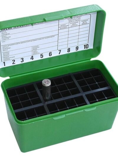 MTM Deluex H-50 Series Rifle Ammo Box 50 Round Capacity Green