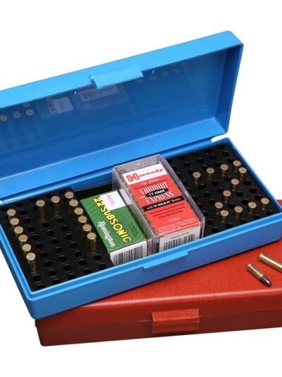 MTM .17 /.22 Rimfire Ammo Box 100/tray Blue
