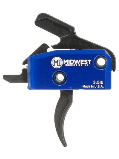 Midwest Industries Drop In Trigger for AR-15 Curved 3.5lb with Anti Walk Pins Black