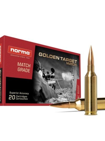 Norma Golden Target Match Rifle Ammunition 6.5 PRC 143gr BTHP 2831 fps 20/ct