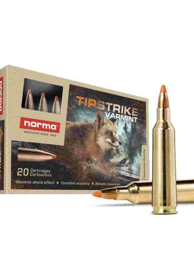 Norma TipStrike Rifle Ammunition .22-250 Rem 55gr PT 3576 fps 20/ct