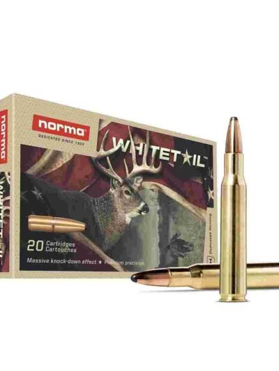 Norma WhiteTail Rifle Ammunition .30-06 Sprg 150gr PSP 2887 fps 20/ct