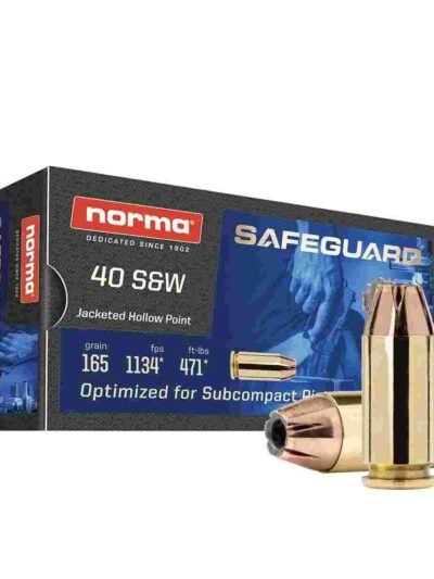 Norma Safeguard Handgun Ammunition .40 S&W 165gr JHP 1134 fps 50/ct