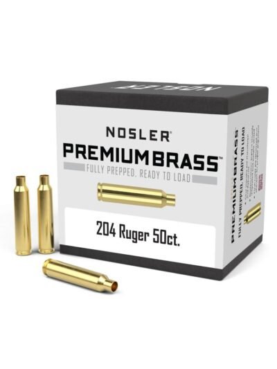 Nosler Unprimed Brass Rifle Cartridge Cases .204 Ruger 50/ct