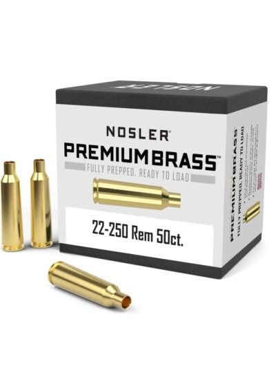 Nosler Unprimed Brass Rifle Cartridge Cases 50/ct .22-250 Rem