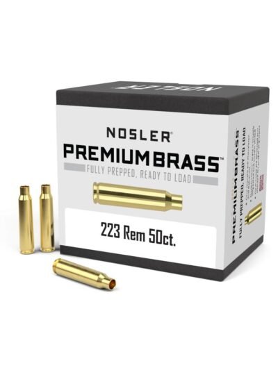 Nosler Unprimed Brass Rifle Cartridge Cases 50/ct .223 Rem