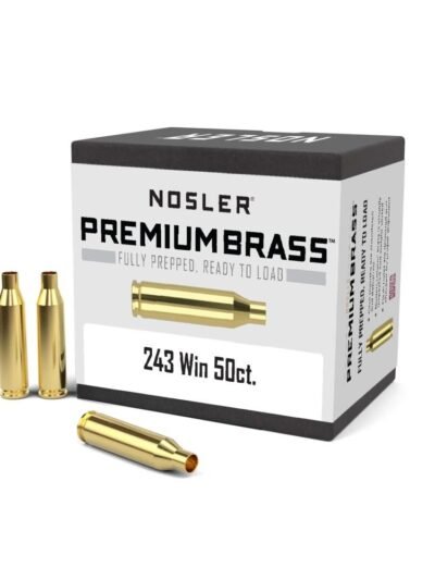 Nosler Unprimed Brass Rifle Cartridge Cases 50/ct .243 Win