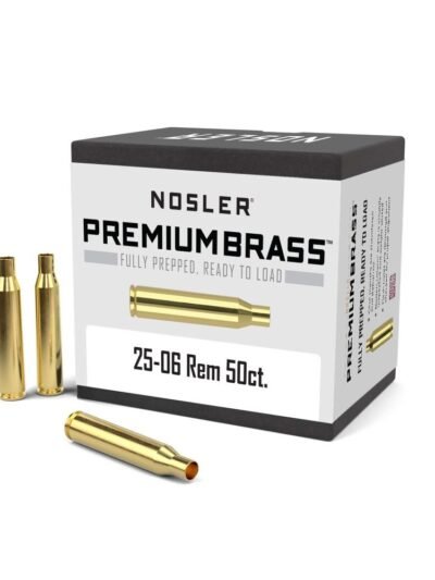 Nosler Unprimed Brass Rifle Cartridge Cases 50/ct .25-06 Rem