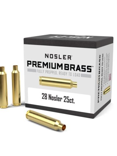 Nosler Unprimed Brass Rifle Cartridge Cases .28 Nosler 25/Box