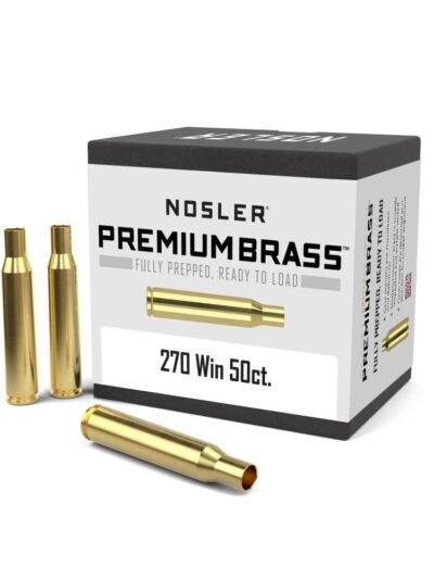 Nosler Unprimed Brass Rifle Cartridge Cases 50/ct .270 Win