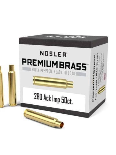 Nosler Unprimed Brass Rifle Cartridge Cases 50/ct .280 Ackley Improved