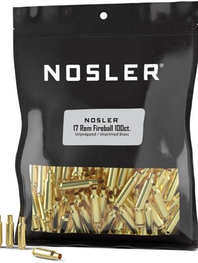 Nosler Unprimed Unprepped Brass Rifle Cartridge Cases .17 Rem Fireball NOS HS 100/ct (BULK)
