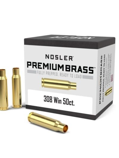 Nosler Unprimed Brass Rifle Cartridge Cases .308 Win 50/ct