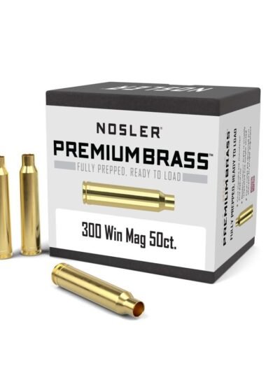 Nosler Unprimed Brass Rifle Cartridge Cases .300 Win Mag 50/ct