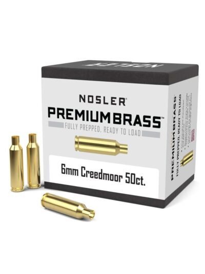 Nosler Unprimed Brass Rifle Cartridge Cases 6mm Creedmoor 50/ct